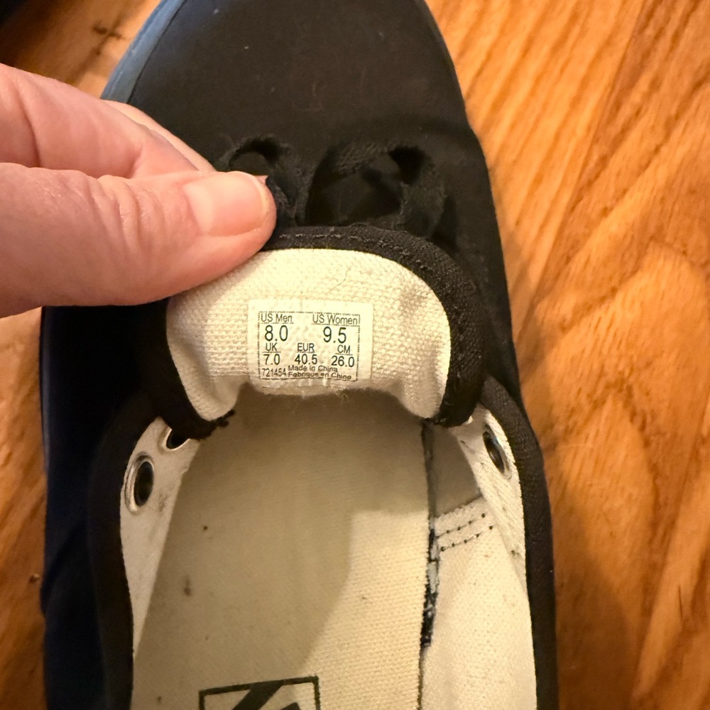 Vans Men's Black Canvas Sneakers - Picture 2 of 3